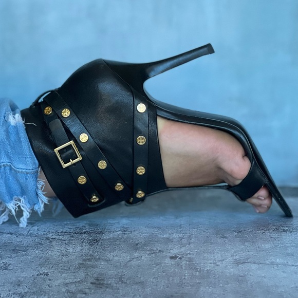 Tory Burch black studded leather booties - Picture 3 of 8